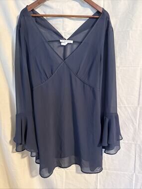 BCBG Generation Chiffon Ruffle Blouse Size Small Boho